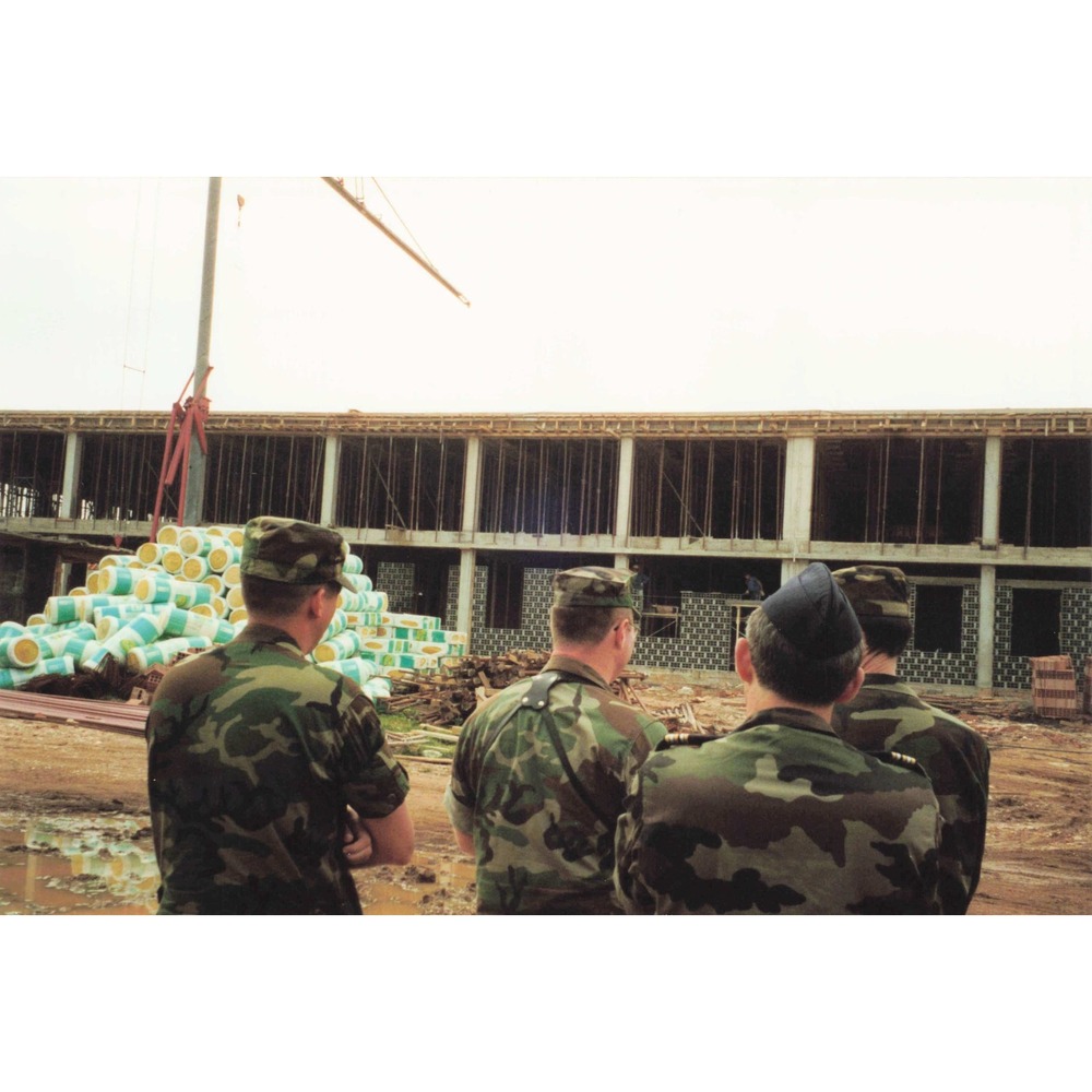 Vintage 1999 Kosovo NATO Base Construction Barracks Photo Lot of 4 - Picture 1 of 4